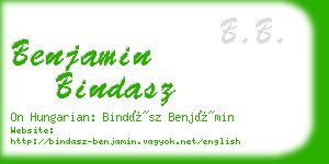 benjamin bindasz business card